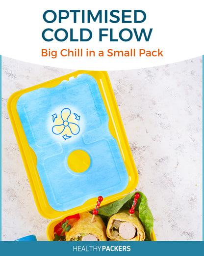 Healthy Packers Ice Packs for Lunch Boxes & Coolers - Freezer Packs - Original Cool Pack | Cooler Accessories for Beach, Camping & Fishing | Slim & Long-Lasting Reusable Ice Pack for Cooler (Set of 4)