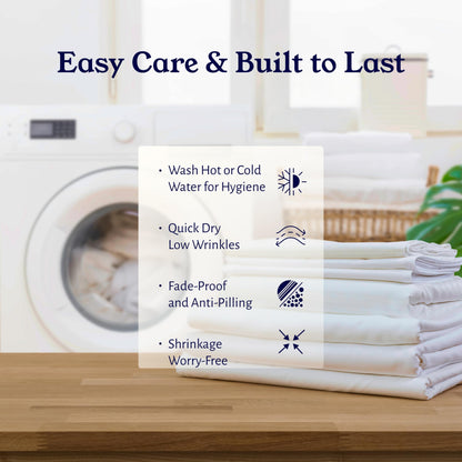 California Design Den 100% Cotton Sheets - 400 Thread Count Sateen Bed Sheets Queen Size Bed Set with Deep Pockets, Cool and Durable Bedding Set - White