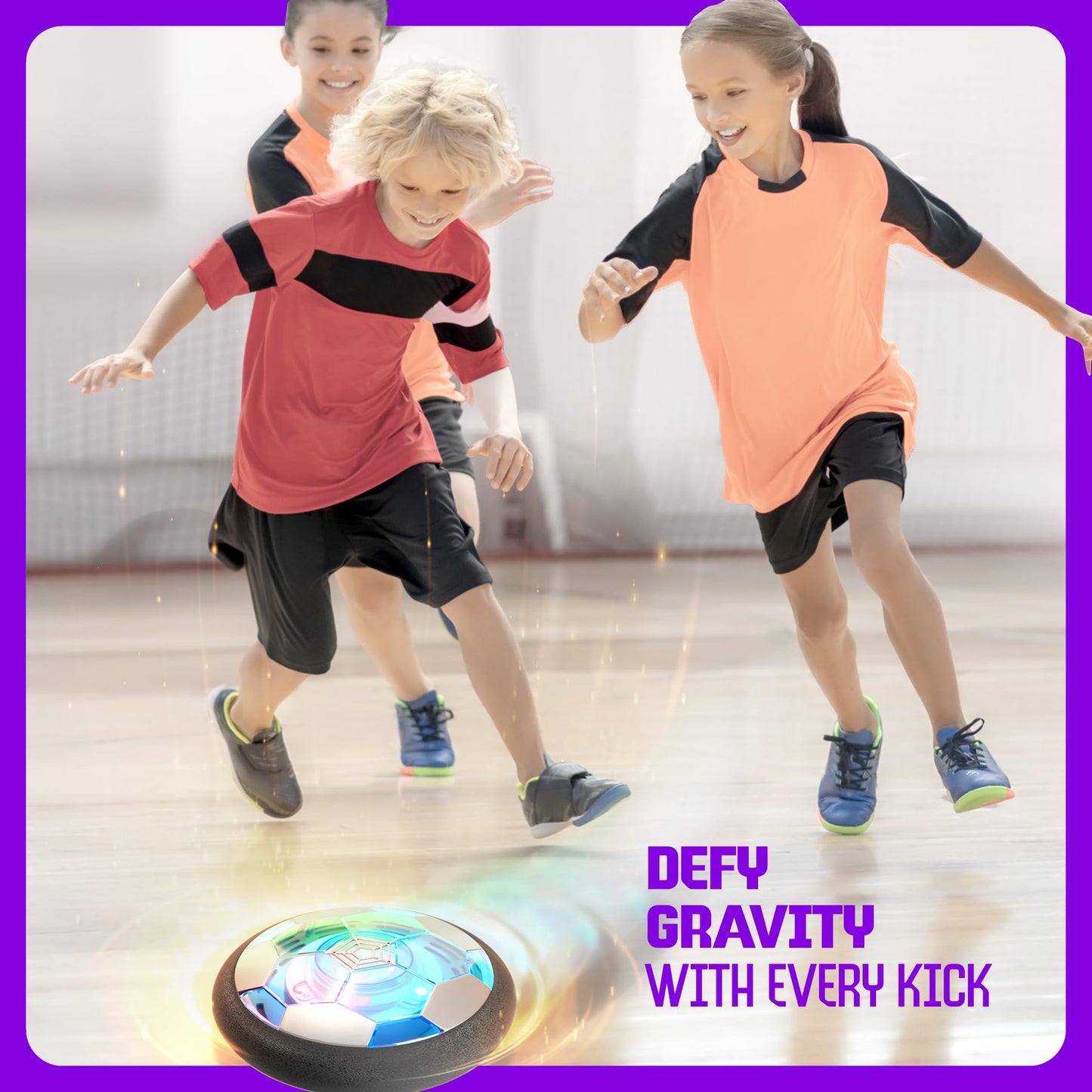 Ninja Blast Hover Soccer Light-Up Ball, Indoor Toy Games Gifts for Birthday, Kids, Boys for Age 6, 7, 8, 9, 10, 11, 12 Years Old, Single