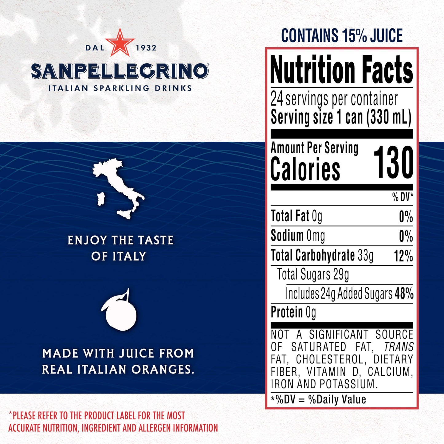 Sanpellegrino Italian Sparkling Drink Aranciata Rossa, Sparkling Orange and Blood Orange Beverage, 11.15 Fl Oz (Pack of 24)