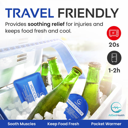 Reusable Hot and Cold Ice Packs for Injuries Reusable – 7 Piece Flexible Ice Packs in Multiple Shapes and Sizes – Multi Use Ice Pack for Back Pain Relief, Neck, Shoulder