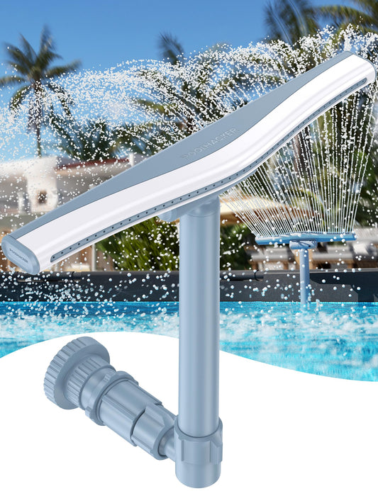 Pool Fountains for Above and In-ground Pools, Adjustable Whale Tail Waterfall Wide Width Pool Sprinkler Fountain for Relaxation & Cooling 10-20 Degrees, Swimming Pool SPA Accessories