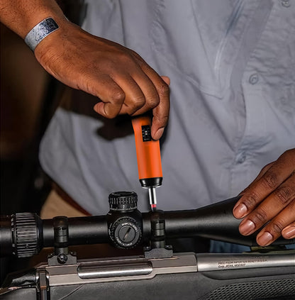 KNINE OUTDOORS Torque Screwdriver Wrench Driver Set 10-70 Inch Pounds lbs for Maintenance with T-bar Handle, 40 Hex Bits, 1/4" Socket, Shaft Extension, For Tools, Bike Repairing and Mounting (Orange)