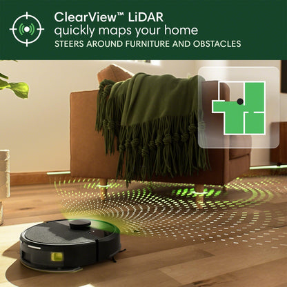 iRobot Roomba 105 Combo Robot Vacuum & Mop with AutoEmpty Dock - Self-Empties for 75 Days, Intense Power-Lifting Suction, LiDAR Navigation, Multiple Cleaning Modes, Avoids Mopping Carpet