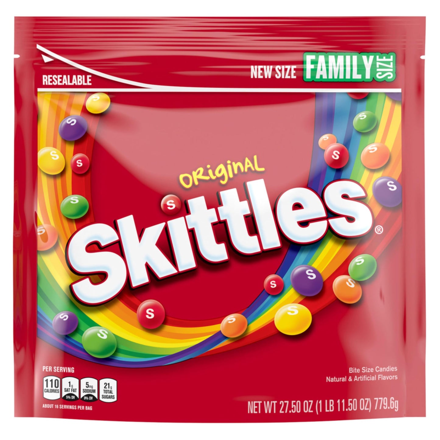 SKITTLES Original Chewy Candy Bulk Pack, Family Size Candy Bags, 27.5 oz Bag (Pack of 6) Bulk Bags, Box