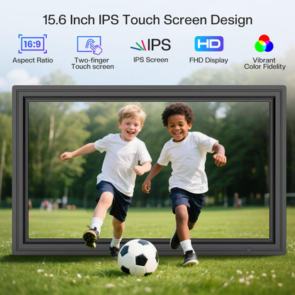 64GB Uhale 15.6" Digital Picture Frame, Large WiFi Electronic Photo Frames 1920 x 1080 IPS FHD Touch Screen, Share Photos and Videos Anywhere, Support SD/USB, Best Gifts for Parents and Grandparents