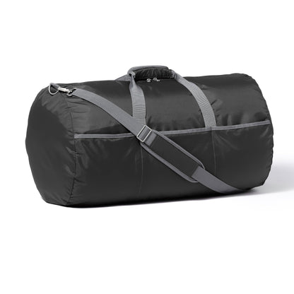 Amazon Basics 32" Extra Large Foldable Duffle Bag for Travel & Storage, with Exterior/Interior Zippered Pockets, Lightweight/Durable Nylon Material, 50-LBS Capacity, 9254 Cubic Inch (150L), Black
