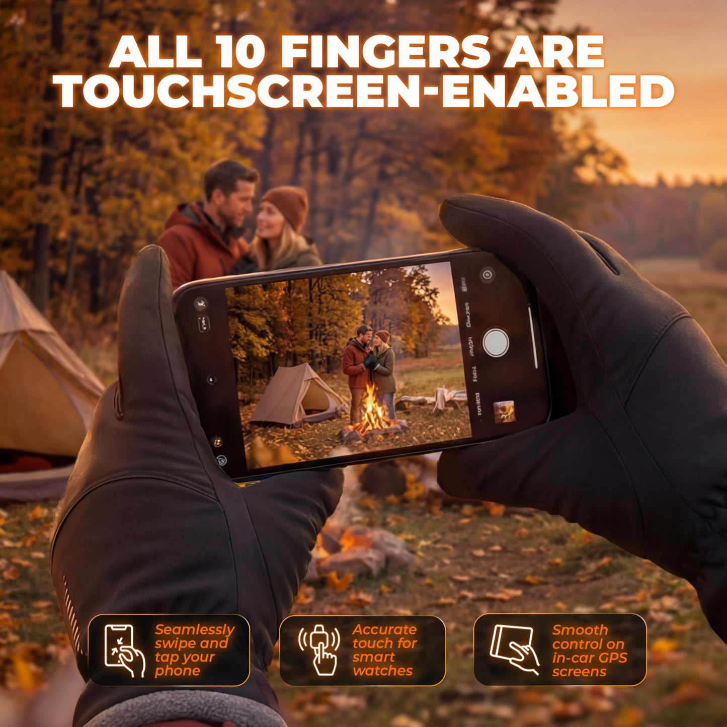 rivmount Winter Waterproof Ski Snow Warm Gloves for Women Men, Windproof Cold Weather Thermal with Touchscreen Fingers, for Running Driving Cycling Hiking Biking Outdoor Sports Daily Work