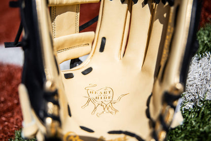 Rawlings | HEART OF THE HIDE Baseball Glove | R2G - Narrow Fit | Advanced Break-In | 11.5" | Pro I Web | Right Hand Throw | Camel/Black