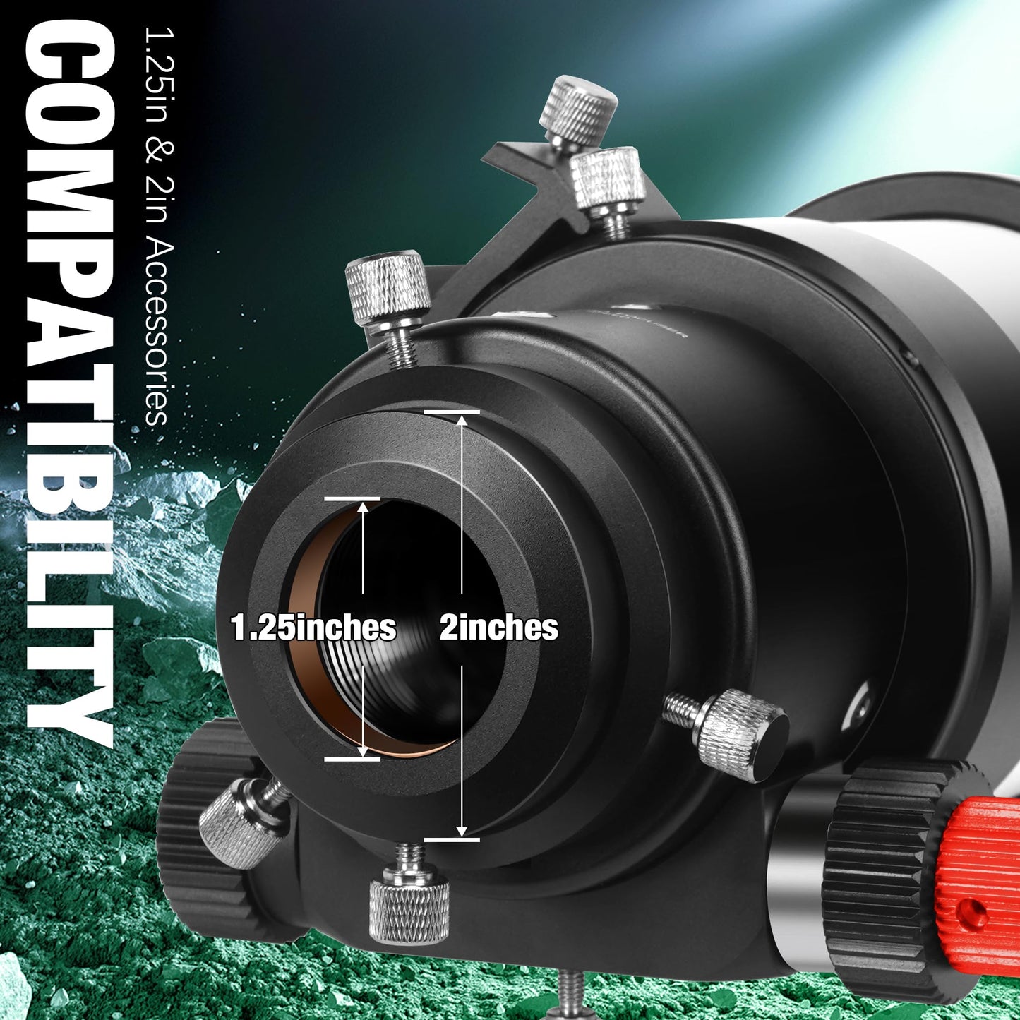 MEEZAA Telescope, 80ED F7.5 Telescope OTA, Extra Low Dispersion Achromatic Refractor Tube, Compact and Portable Optical Tube for Astrophotography and Visul Astronomy