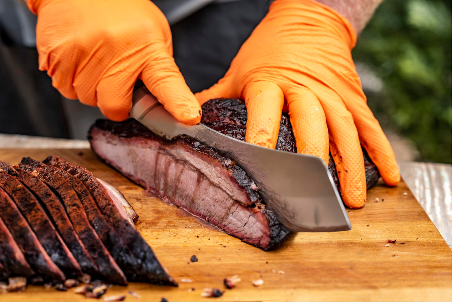 Oklahoma Joe's Blacksmith Cleaver & Chef Knife with Holster,Silver/Black