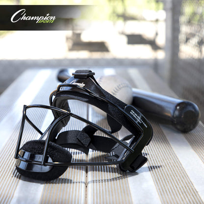 Champion Sports Steel Softball Face Mask - Classic Fielders Masks for Youth - Durable Head Guards - Premium Sports Accessories for Indoors and Outdoors - Purple