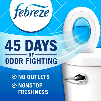 Febreze Bathroom Air Freshener, Odor-Fighting, Plug In Alternative, Air Fresheners for Home and Bathroom and Kitchen, Closet Air Fresheners, Downy April Fresh Scent, 6 Count