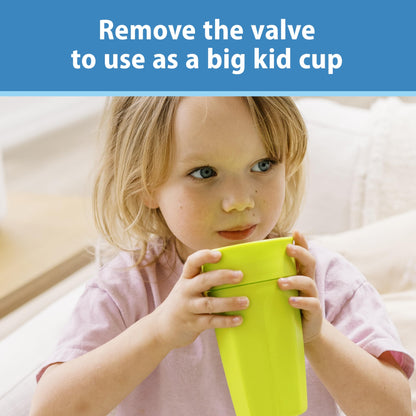 Dr. Brown's Milestones Cheers 360 Spoutless Transition Cup, Travel Friendly and Leak Free Sippy for Babies and Toddlers, Green and Pink, BPA-Free, 10 oz/300 mL, 9m+