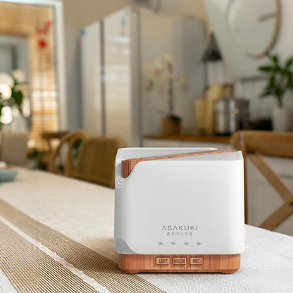 ASAKUKI 700 ml Premium Essential Oil Diffuser, 5 in 1 Ultrasonic Aromatherapy Fragrant Oil Vaporizer Humidifier, Timer and Auto-Off Safety Switch, 7 LED Light Colors