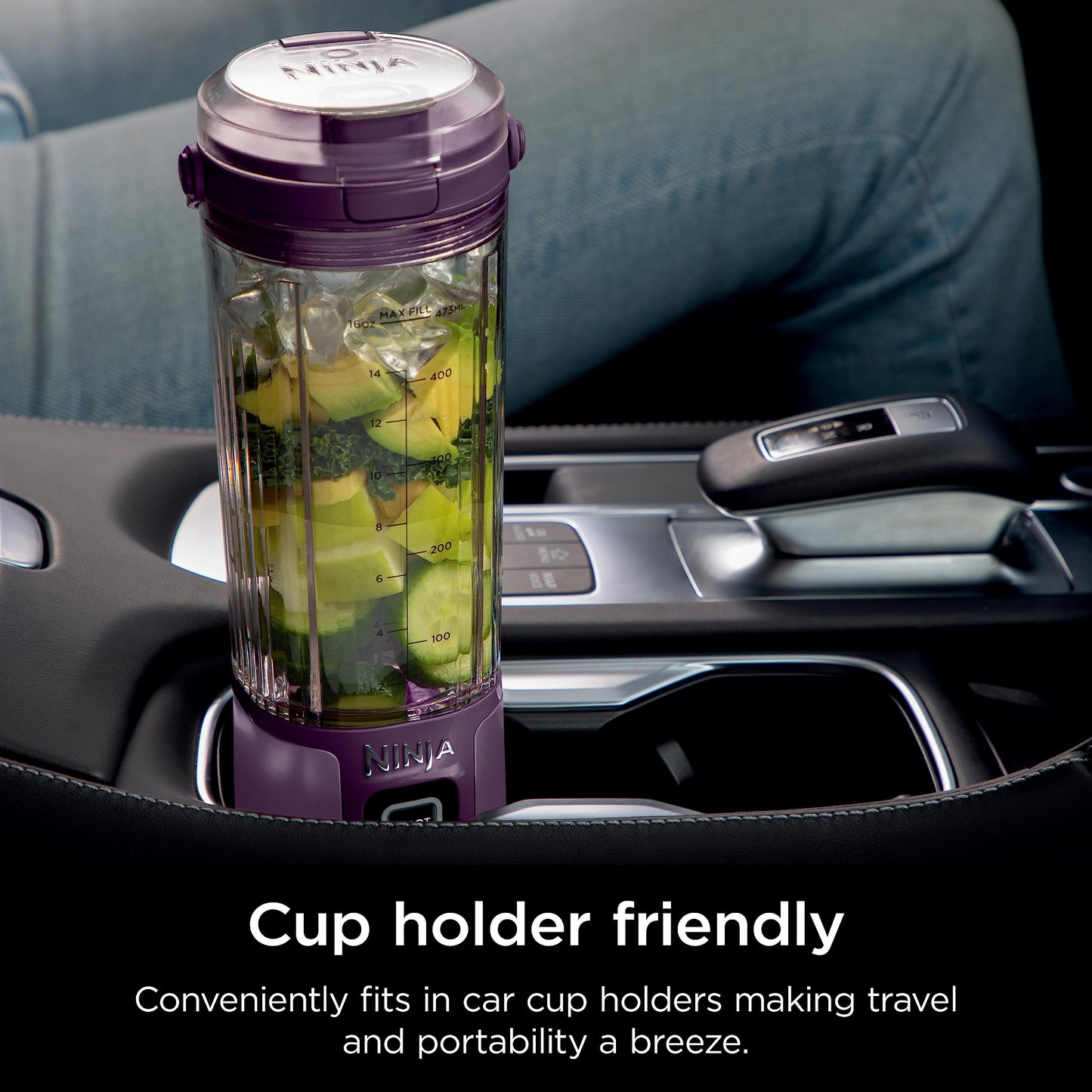 Ninja BC151PR Blast Portable Blender, Cordless, 18oz. Vessel, Personal Blender-for Shakes & Smoothies, BPA Free, Leakproof-Lid & Sip Spout, USB-C Rechargeable, Dishwasher Safe Parts, Passion Fruit