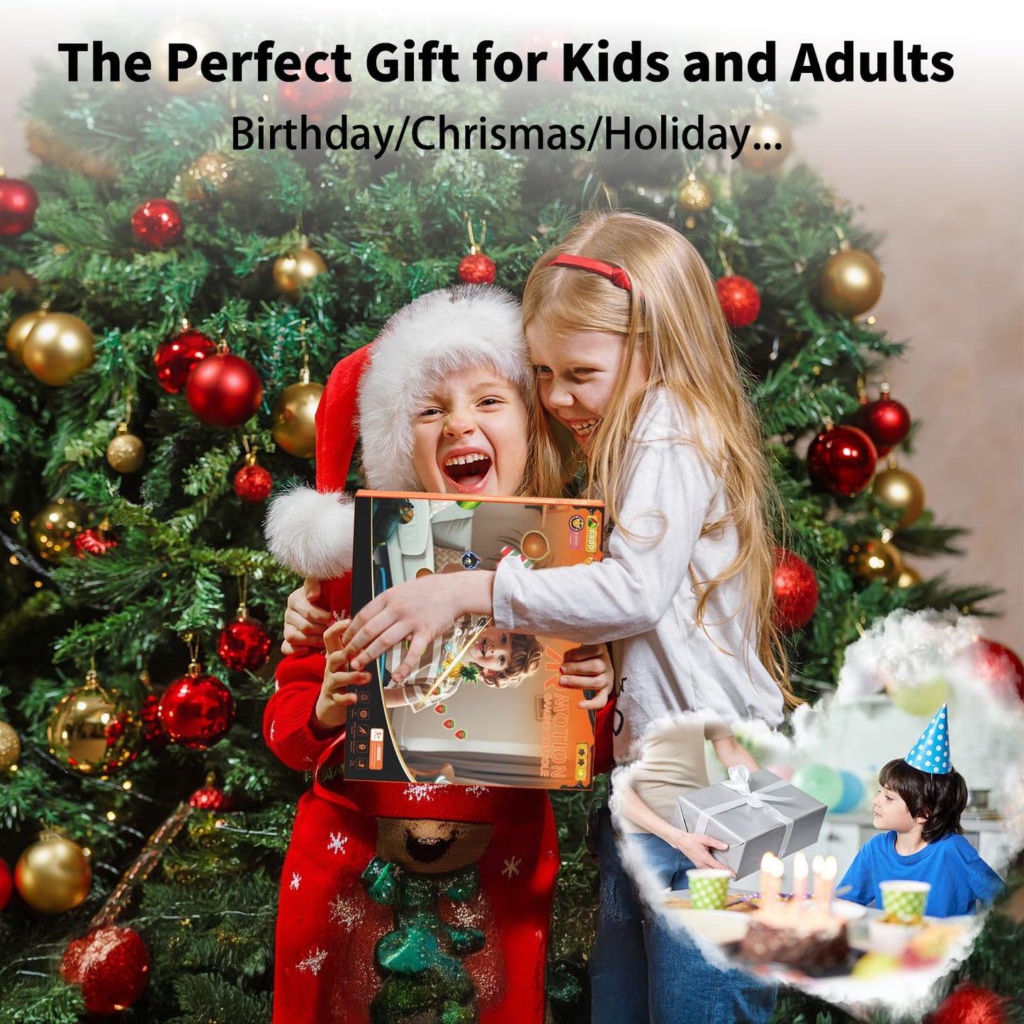 MetFut AR Motion Gaming Console - Plug & Play Video Game System for Kids & Families. Great for Indoor Physical Play, Interactive Family Fun, Game Nights, Playtime and Playdates