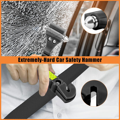 BSUXMAFG 2PCS Car Window Breaker, Glass Breaker, Window Breaker Seatbelt Cutter, 2-in-1 Car Safety Hammer with One Second Emergency Glass Hammer, Safety Emergency Car Escape Tool for Car, Office, Home