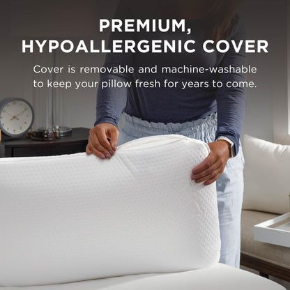 Tempur-Pedic Memory Foam Symphony Pillow Luxury Soft Feel, Standard, White