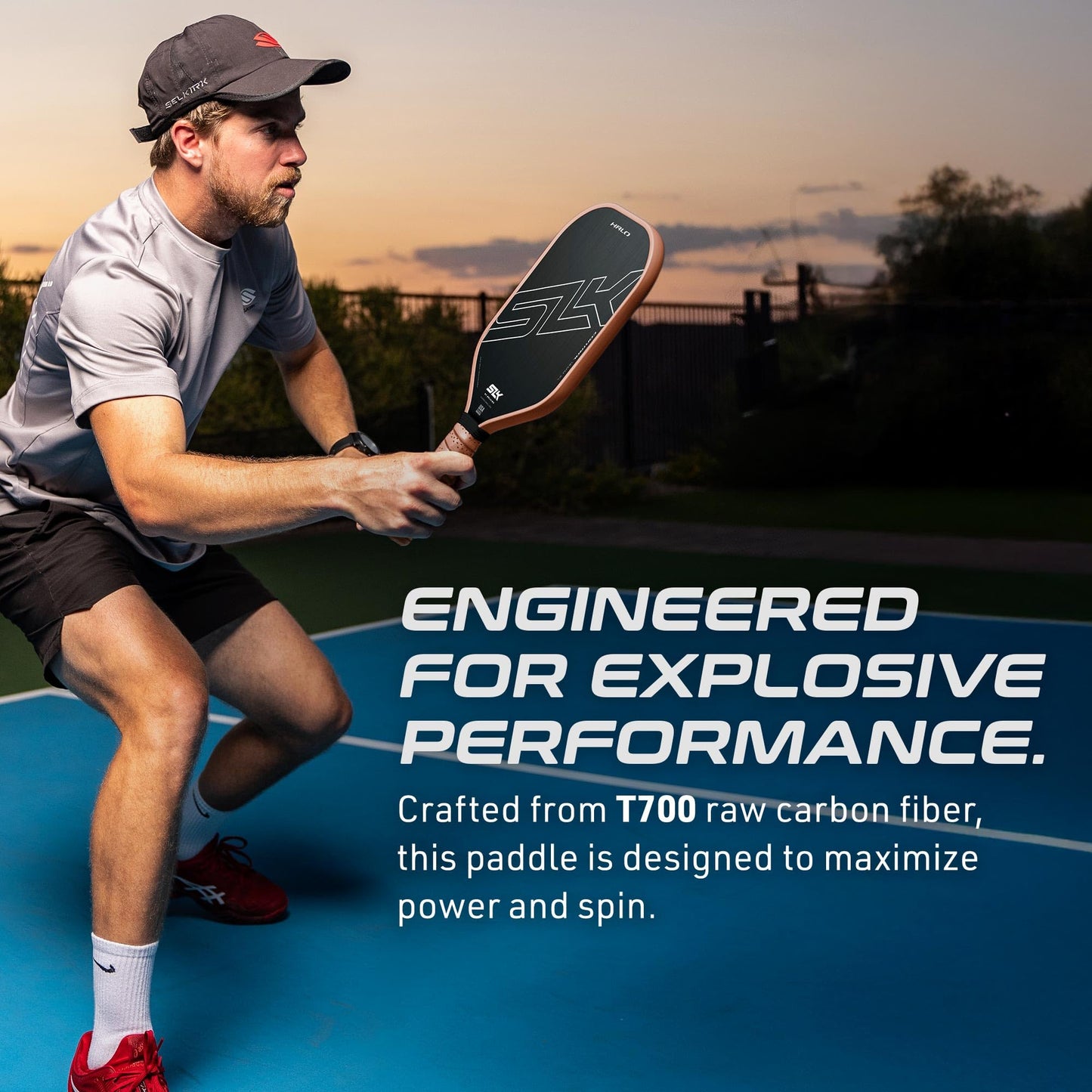 Selkirk Sport SLK Halo Control MAX Pickleball Paddle | Raw Carbon Fiber Pickleball Paddle with a Rev-Core Power Polymer Core | Designed for Ultimate Spin & Power | Black