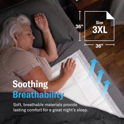Curera CHUCKS MAX Adult Disposable Bed Pads 3XL (36 x 36"), 400 Lbs. 20 Pads, Package May Vary