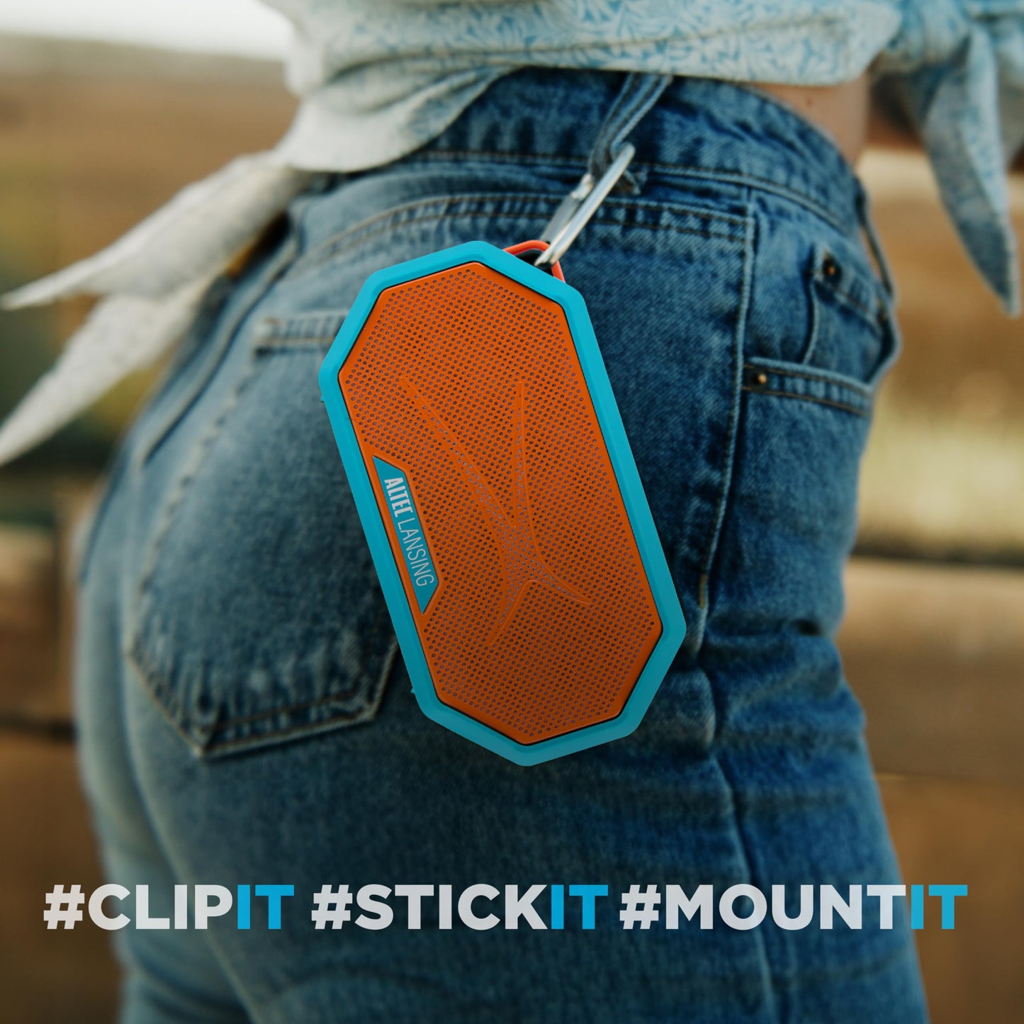 Altec Lansing x Miami Dolphins - Portable Bluetooth Speaker HYDRAMINI 2.0, IP67 Waterproof, 8W Output, 12h Playtime, USB-C Quick Charge, Voice Assistant Integration (Miami Dolphins)