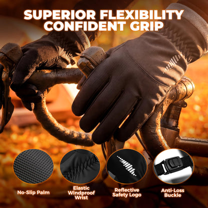 rivmount Winter Waterproof Ski Snow Warm Gloves for Women Men, Windproof Cold Weather Thermal with Touchscreen Fingers, for Running Driving Cycling Hiking Biking Outdoor Sports Daily Work