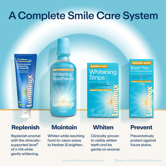 Lumineux Teeth Whitening Strips - 35 Treatments (6 Months) – Peroxide Free - Enamel Safe for Whiter Teeth - Whitening Without The Sensitivity - Dentist Formulated - Sensitivity Free