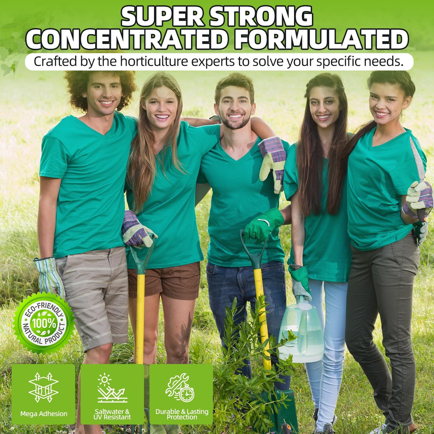 Mulch Glue 1.3 Gallon, Ultra-Stick Rock Glue for Landscaping, Gravel Binder Non-Toxic Rubber Mulch Lock Adhesive, Heavy Rain & Windproof for Gardens, Pea Gravel Stabilizer, Lasts up to 2 Year