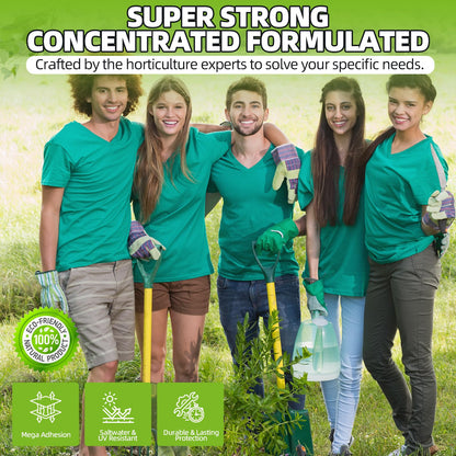 Mulch Glue 1.3 Gallon, Ultra-Stick Rock Glue for Landscaping, Gravel Binder Non-Toxic Rubber Mulch Lock Adhesive, Heavy Rain & Windproof for Gardens, Pea Gravel Stabilizer, Lasts up to 2 Year