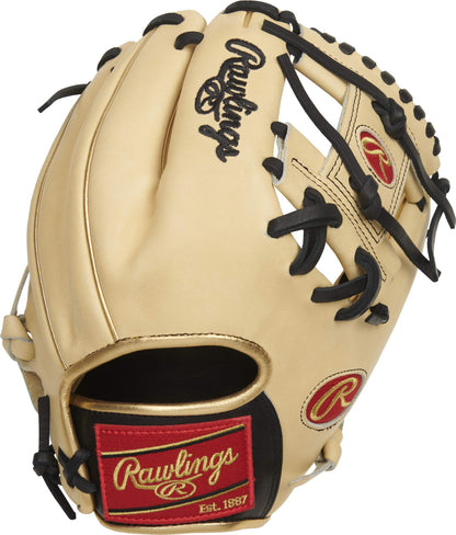 Rawlings | HEART OF THE HIDE Baseball Glove | R2G - Narrow Fit | Advanced Break-In | 11.5" | Pro I Web | Right Hand Throw | Camel/Black