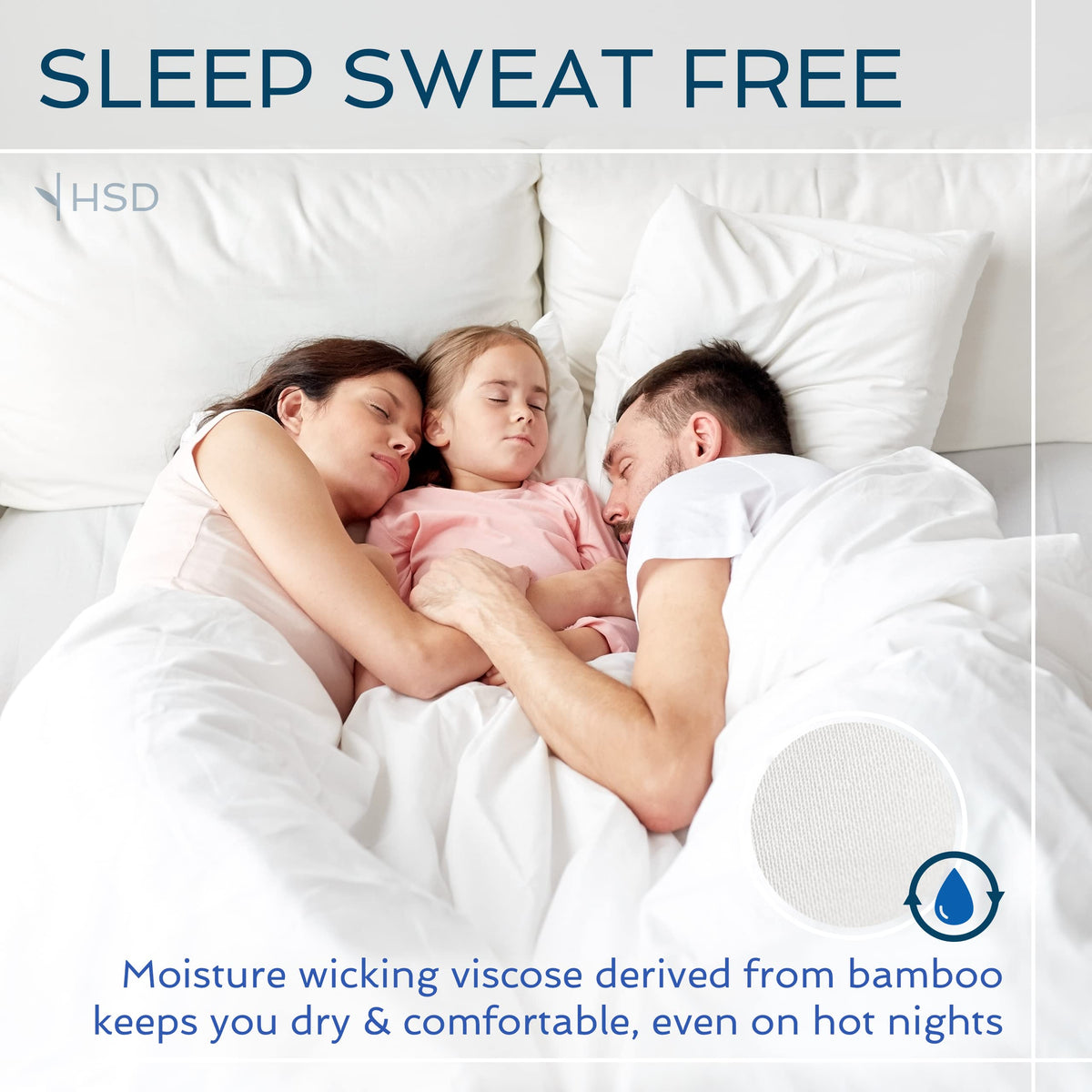 Hotel Sheets Direct 4 Piece Bed Sheet Set King, 100% Viscose Derived from Bamboo Sheets Set with 2 Pillowcases, Cooling & Breathable Luxury Bedding, Moisture-Wicking & Silky Soft Texture, Navy Blue