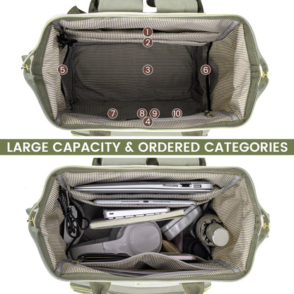 LOVEVOOK Laptop Backpack for Women, 15.6 Inch Work Business Backpacks Purse with USB Port, Large Capacity Nurse Bag College Bookbag for School, Waterproof Casual Daypack for Travel