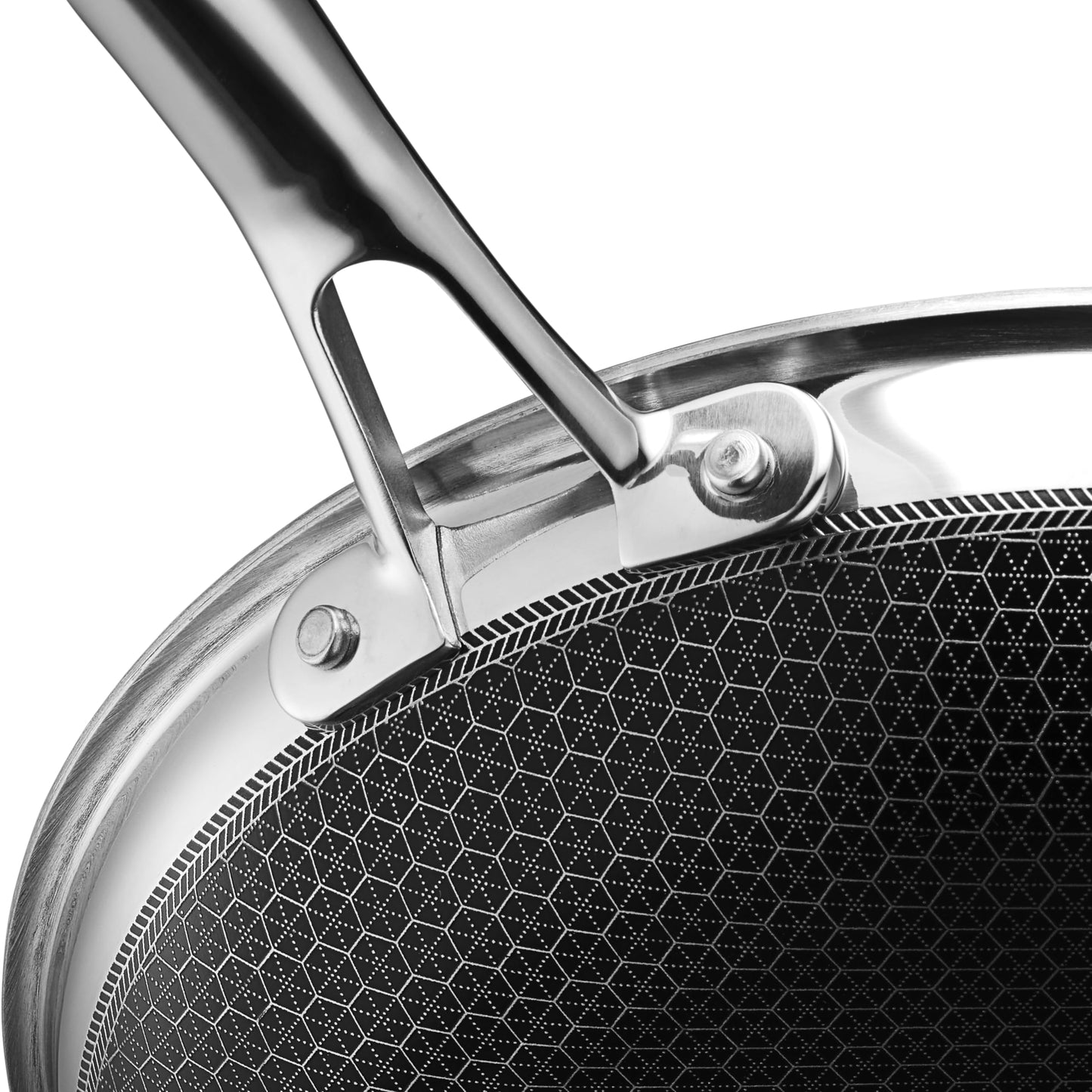 HexClad Hybrid Nonstick 12-Inch Frying Pan, Stay-Cool Handle, Dishwasher-Friendly, Oven-Safe Up to 900°F, Induction-Ready, Compatible with All Cooktops