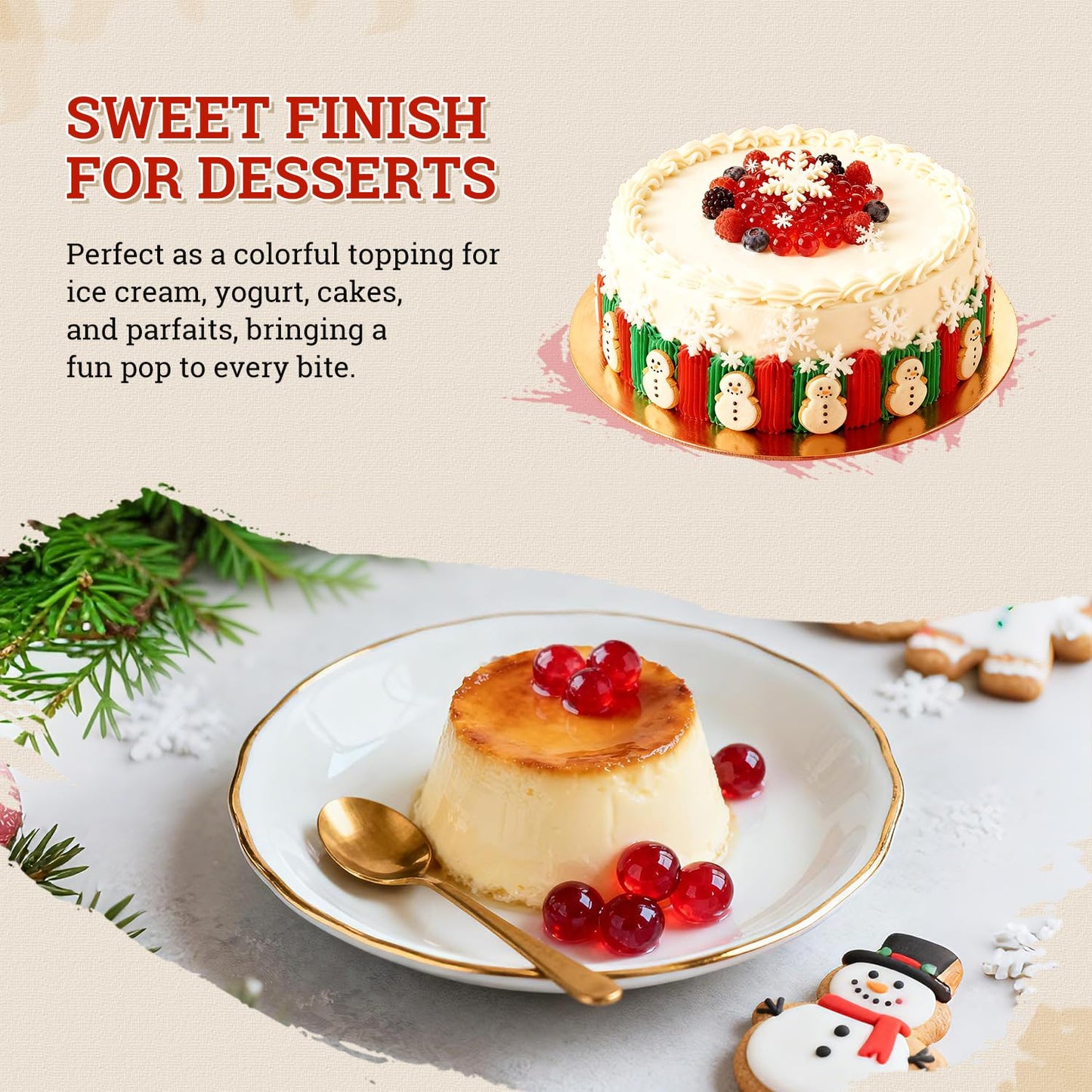 52USA Strawberry Popping Boba (500g), Popping Pearls for Bubble Tea, Beverages, Sweets, Ice Cream, Shakes, Desserts & Smoothies Topping, 1.1 Pound (Pack of 1)