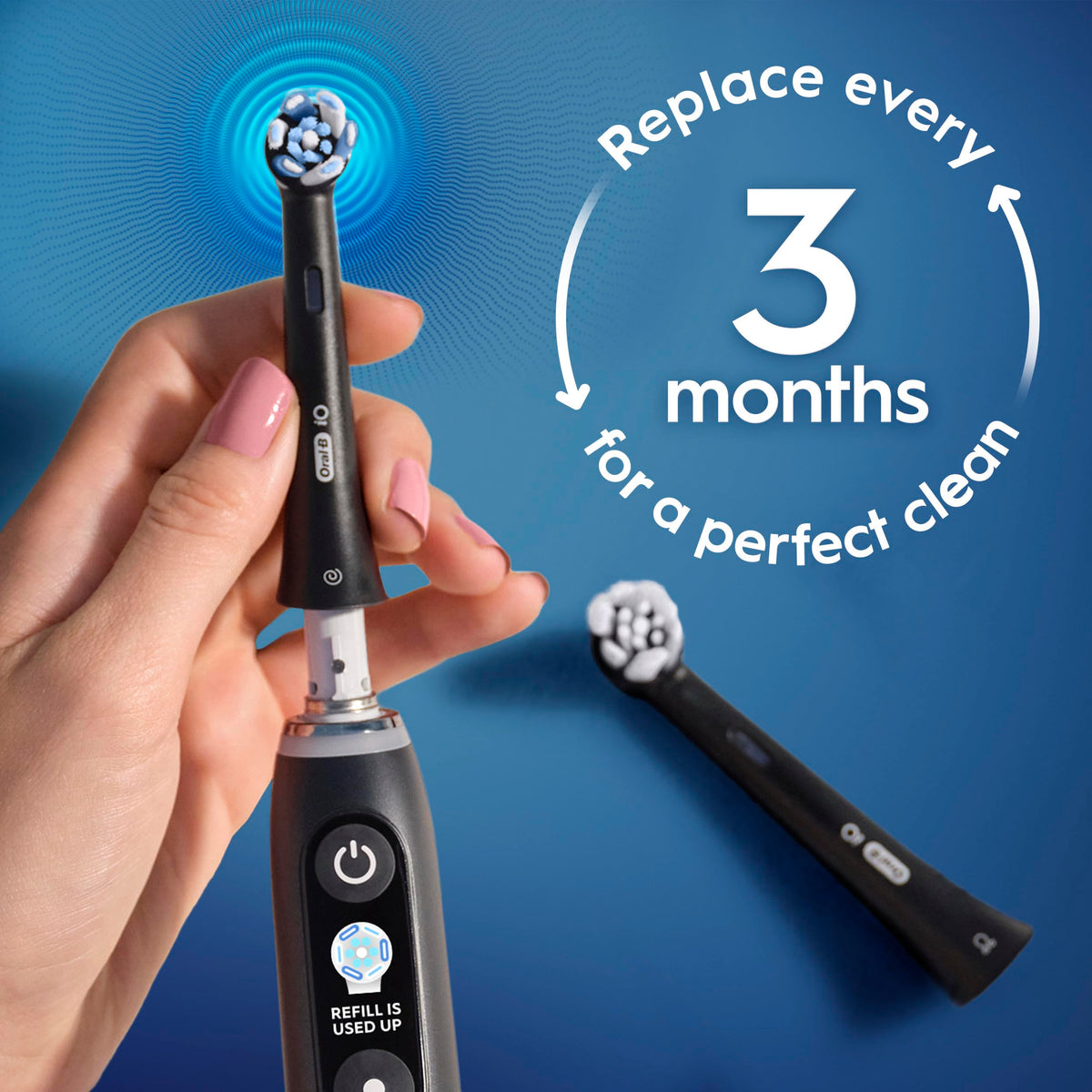 Oral-B iO Ultimate Clean Replacement Brush Heads, 5 Count, 4 Ultimate Clean + 1 Gum & Sensitive Black