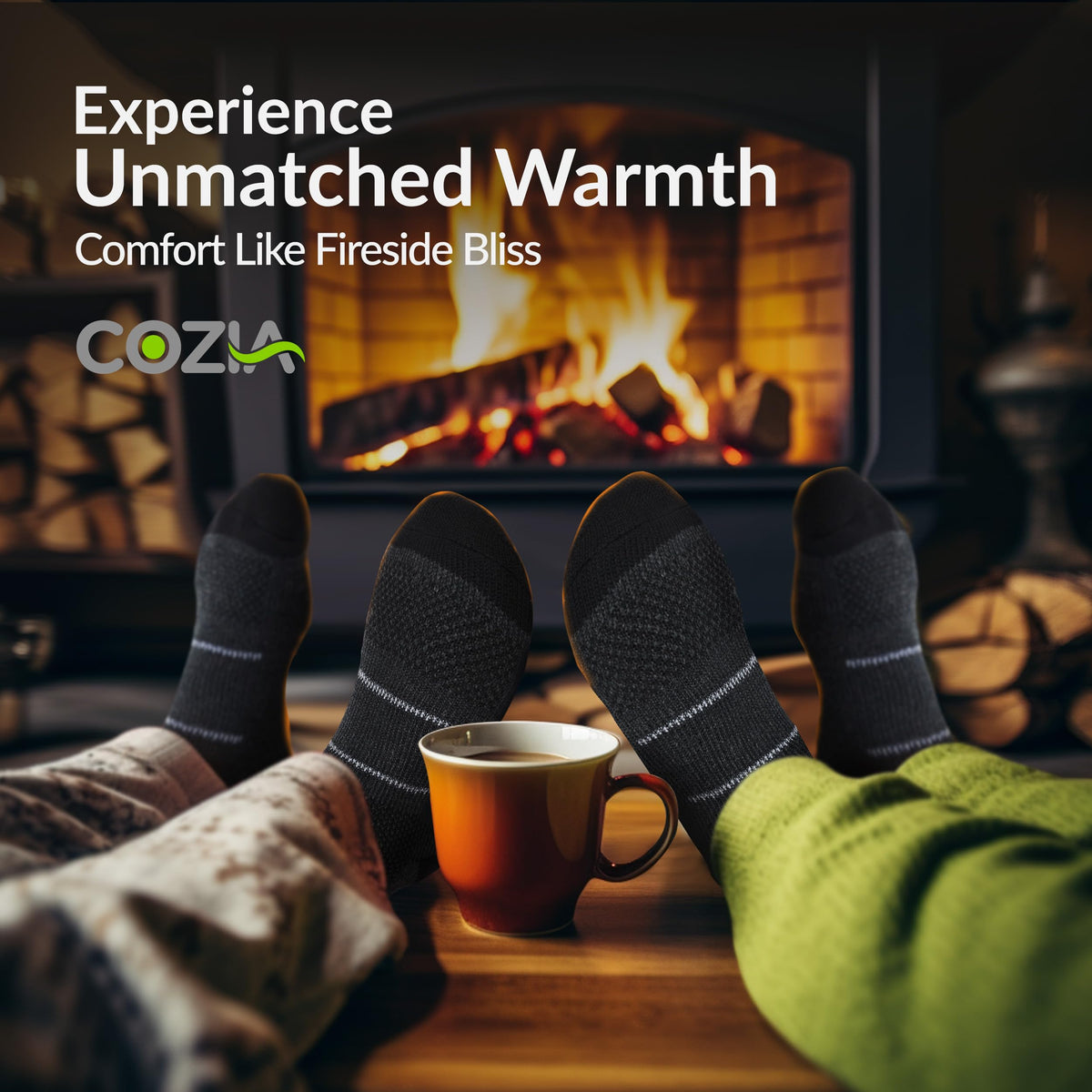 COZIA Merino Wool Socks Casual Warm Socks for Winter Cozy Boot Men & Women ML