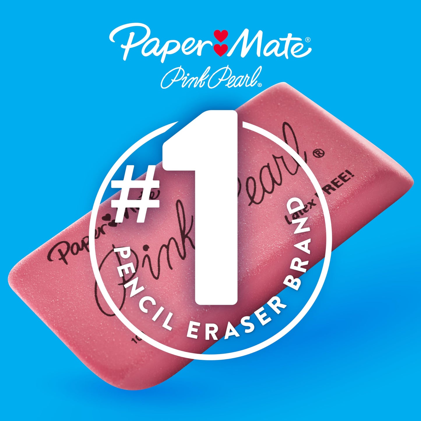 Paper Mate Erasers | Pink Pearl Large Erasers 12 Count