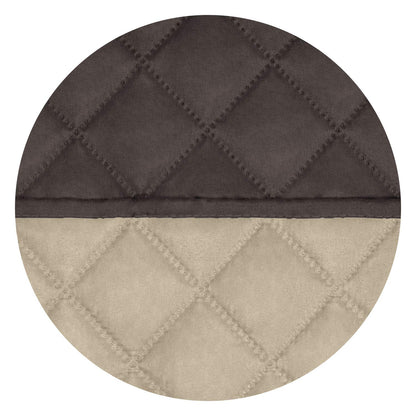 PureFit Reversible Quilted Sofa Cover, Water Resistant Slipcover Furniture Protector, Washable Couch Cover with Non Slip and Elastic Straps for Kids, Dogs, Pets (Sofa, Chocolate/Beige)