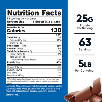 Nutricost Whey Protein Concentrate (Chocolate) 5LBS