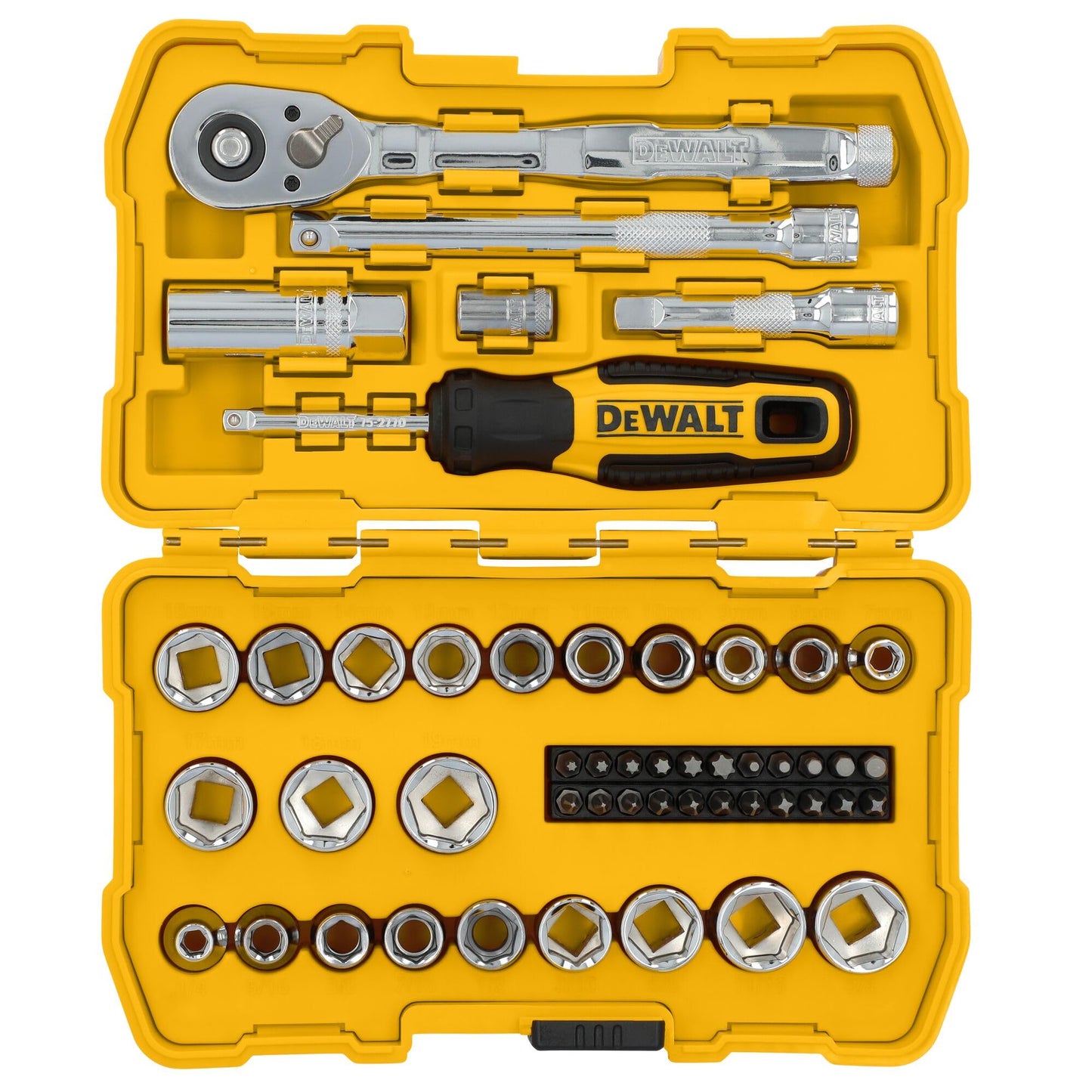 DEWALT Mechanics Tool Set, 3/8" Drive, 50 Piece (DWMT45423)