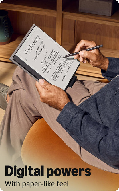 Amazon Kindle Scribe (64GB) - Your notes, documents and books, all in one place. With built-in AI notebook summarization. Includes Premium Pen - Metallic Jade