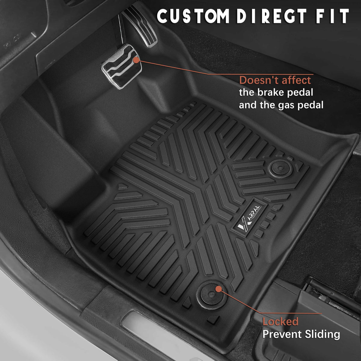 KARPAL Floor Mats Cargo Liner Fit for 2015-2024 Ford Edge, Front & 2nd Row & Cargo Liners, TPE Material All Weather Protection Car Mats for Edge SE, SEL, SEL Plus, Titanium, Sport, ST, ST-Line