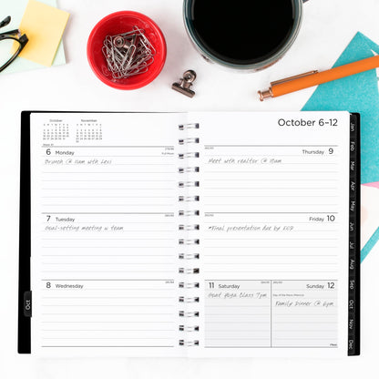 Mead 2026 Planner, Weekly & Monthly, 15-Month, 5-1/2" x 8-1/2", Small, Basic, Black (CRW4200526)
