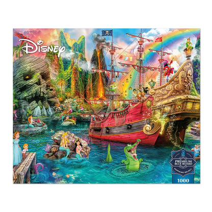Ceaco - Sapphire Select - Disney - Aimee Stewart - Peter Pan Mermaid Lagoon -1000 Piece Jigsaw Puzzle – Challenging & Fun – Blue Core Puzzle Board – Giftable Display Box - Full Size Poster Included