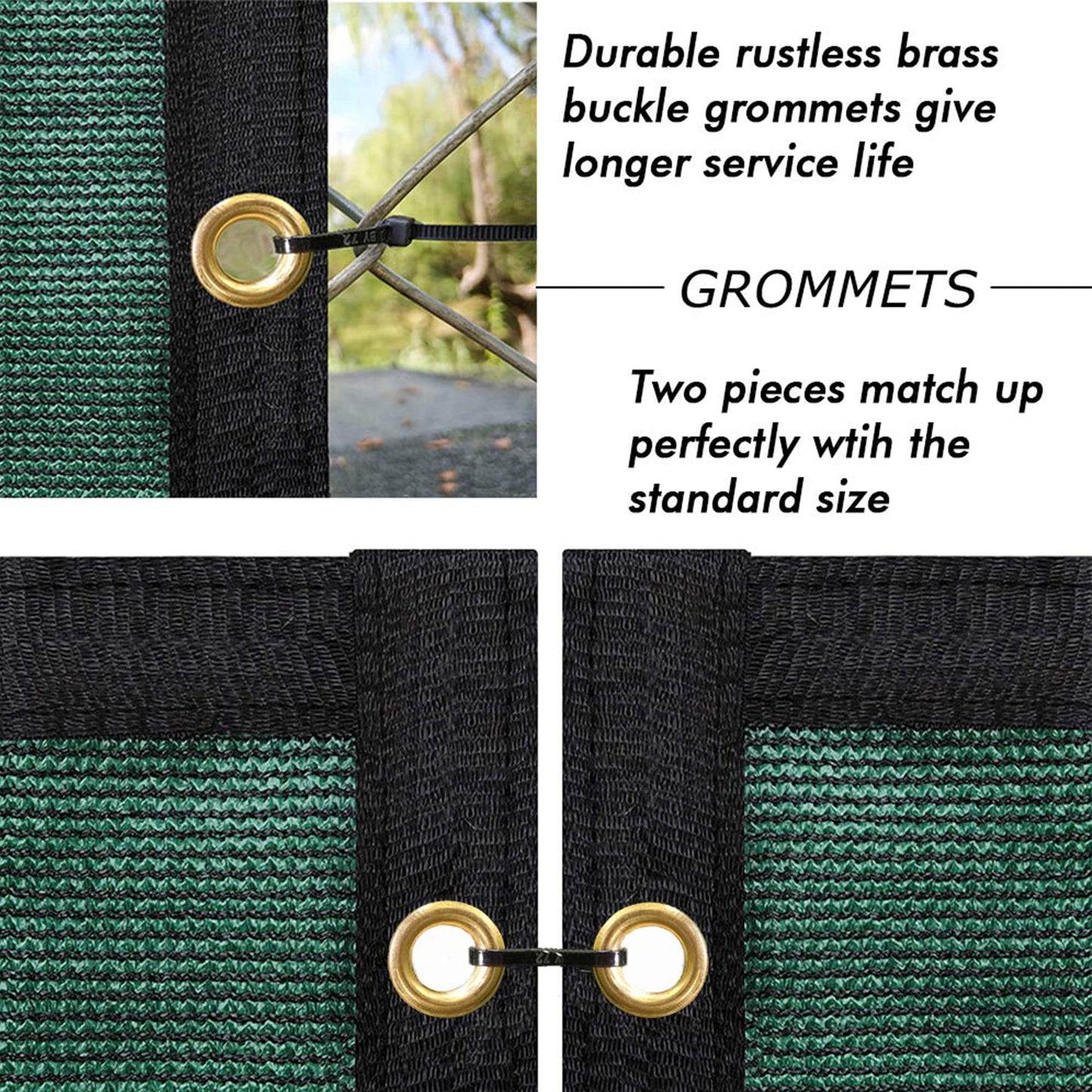UPGRADE Privacy Fence Screen 4'x5' Dark Green Outdoor 90% Visibility Blockage 170 GSM Mesh Shade Cover Panels for Backyard,Balcony,Home Decoration with Zip Ties,Customized Avaliable