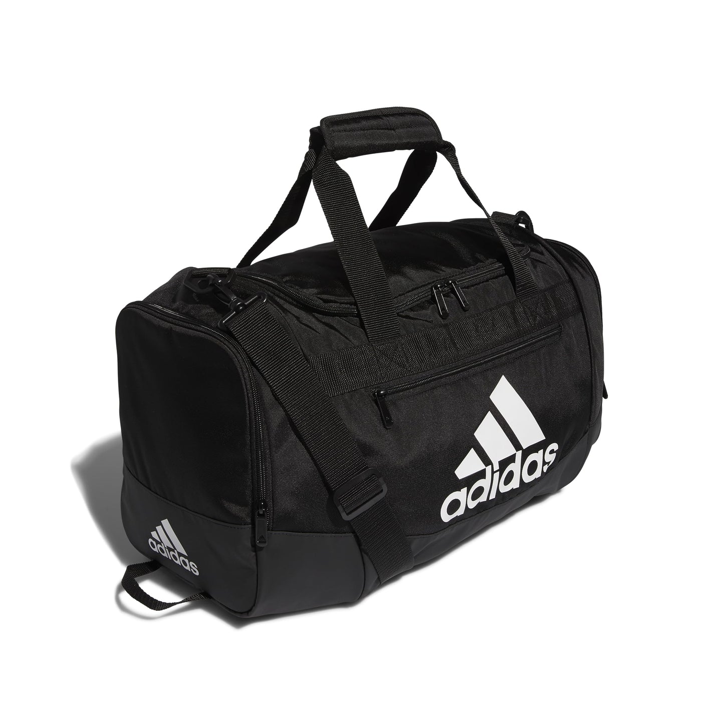 adidas Unisex Defender 4.0 Gym Duffel Bag for Men and Women, Black/White, Small (38L)