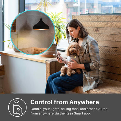 Kasa Matter Smart Light Switch: Voice Control w/Siri, Alexa & Google Assistant | UL Certified | Timer & Schedule | Easy Guided Install | Neutral Wire Required | Single Pole | 2.4GHz Wi-Fi | KS205