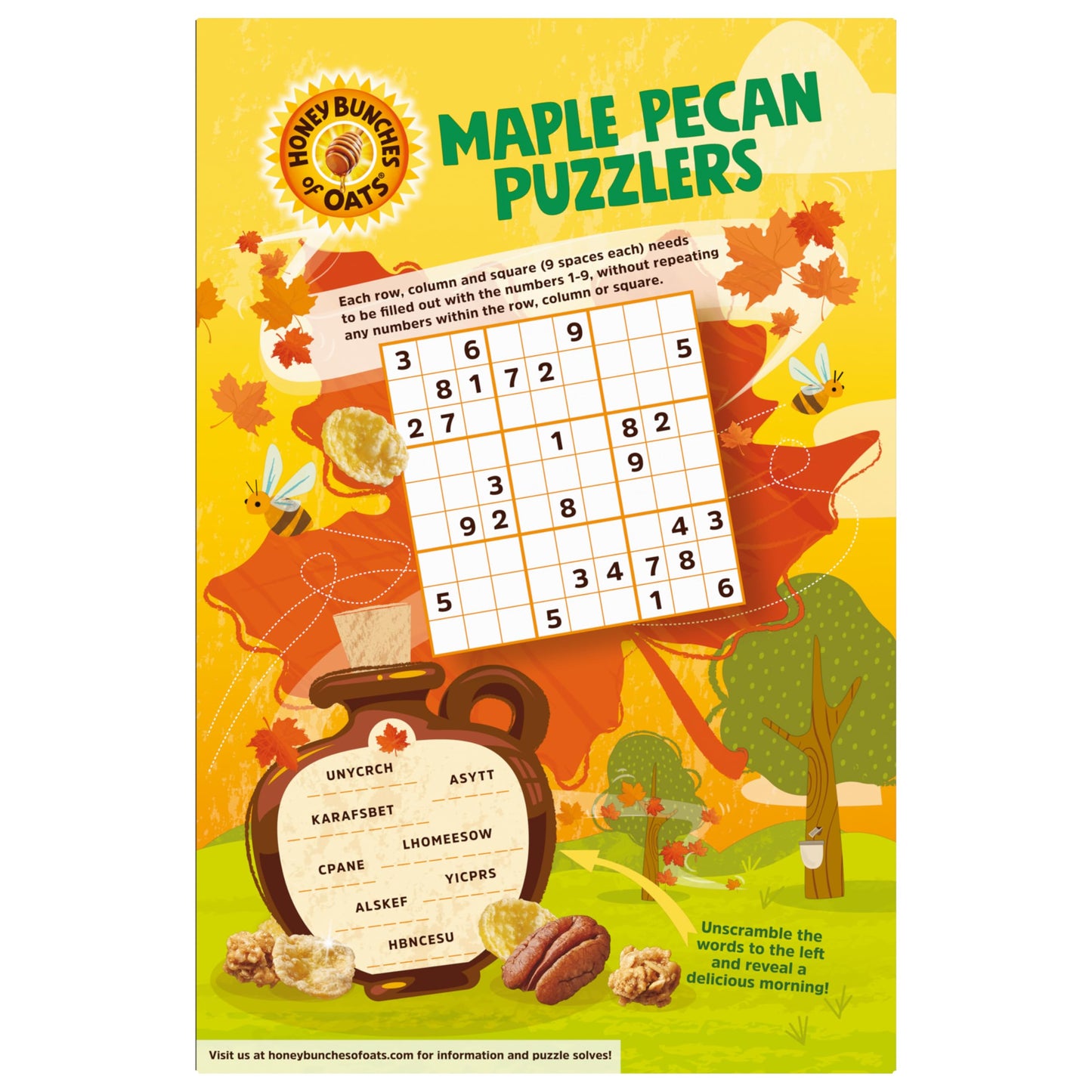 Honey Bunches of Oats Maple and Pecans Breakfast Cereal, Honey Oats Cereal with Maple Flavor and Pecans, 12 OZ Box