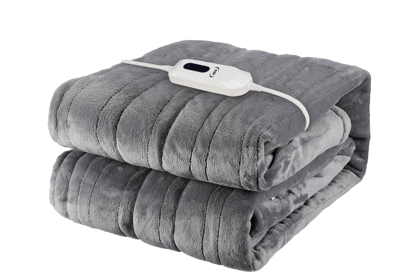 JAQUETEA Heated Blanket Electric Throw Blanket- 50''x60'' Heating Blanket Throw 4 Hours Auto-Off & 4 Heating Levels Over-Heat Protection, Machine Washable Flannel Sherpa,Electric ETL Certification